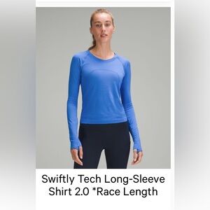 lululemon athletica Blue Long Sleeve Tee